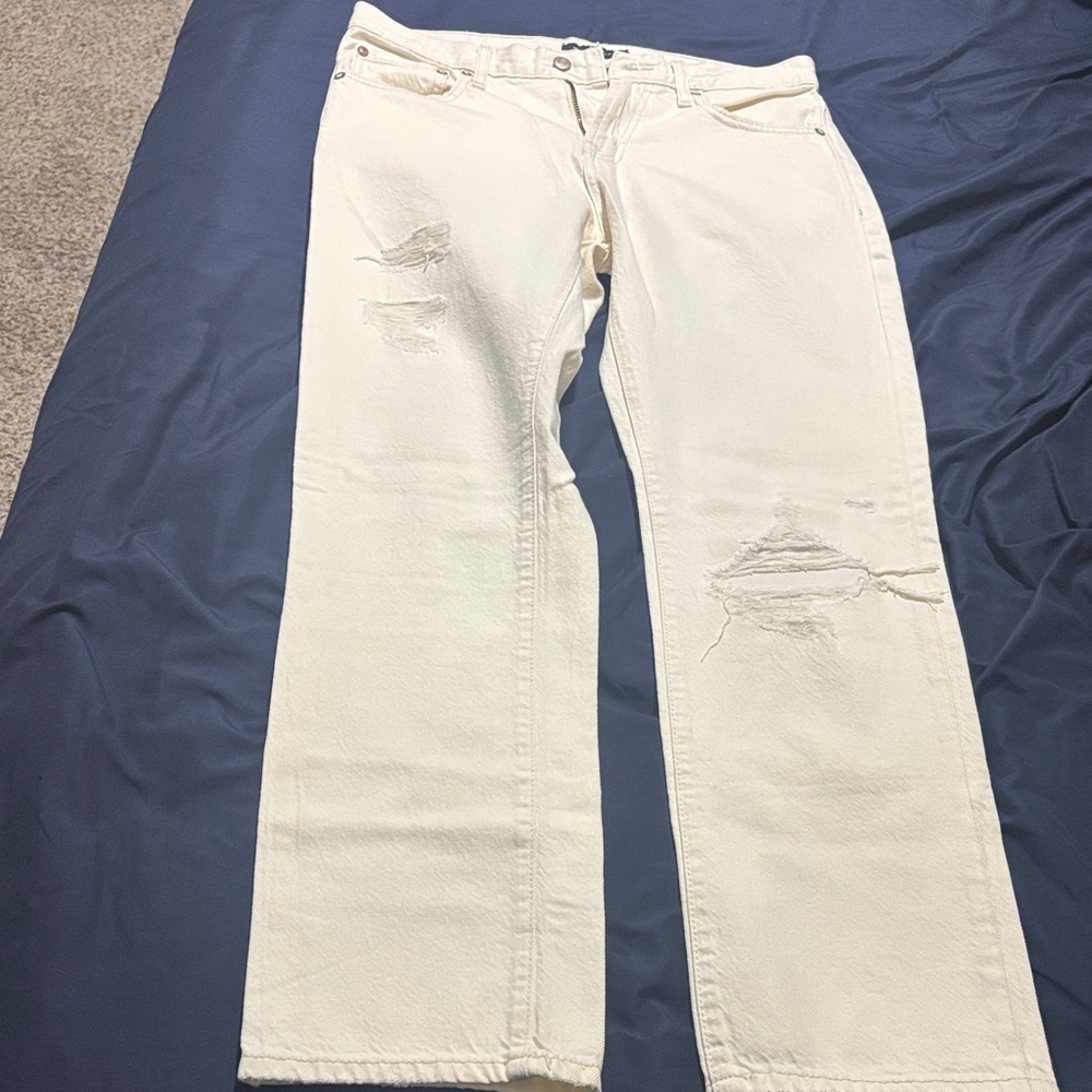 Aeropostale Men's Straight White Jeans
